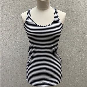 Lululemon black white racerback tank size 4